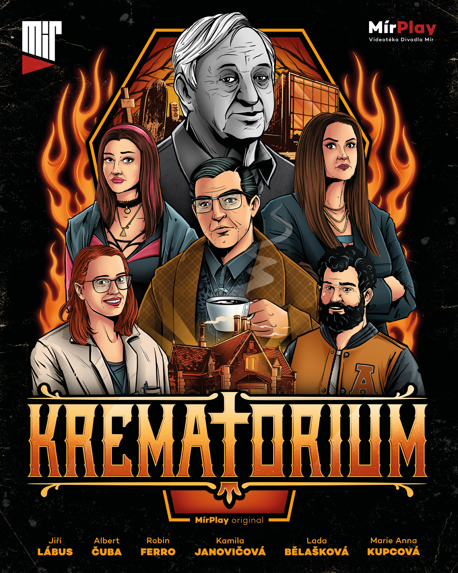 Plakát Krematoria (autor: Vojtěch Woody Troják)